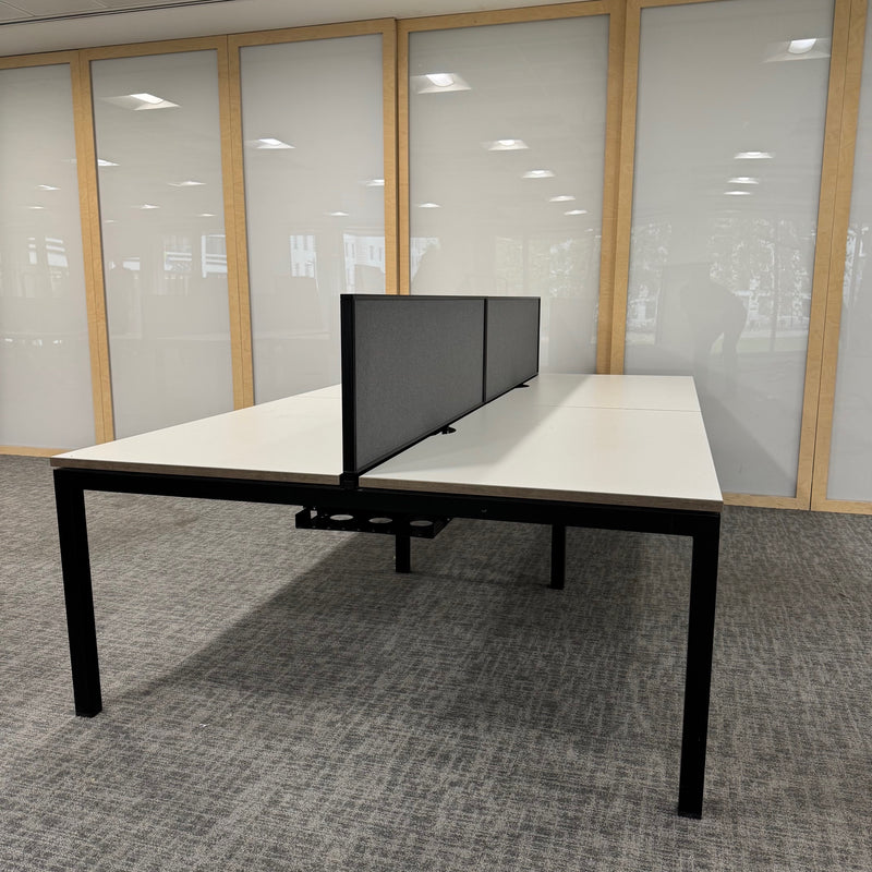 Used Senator Chemistry White Bench Desk Set - Banks of 4,6,8