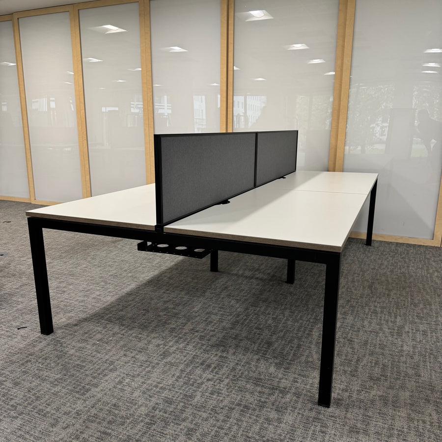 Used Senator Chemistry White Bench Desk Set - Banks of 4,6,8