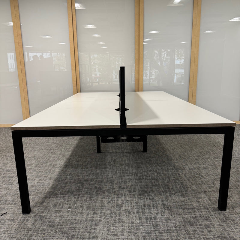 Used Senator Chemistry White Bench Desk Set - Banks of 4,6,8