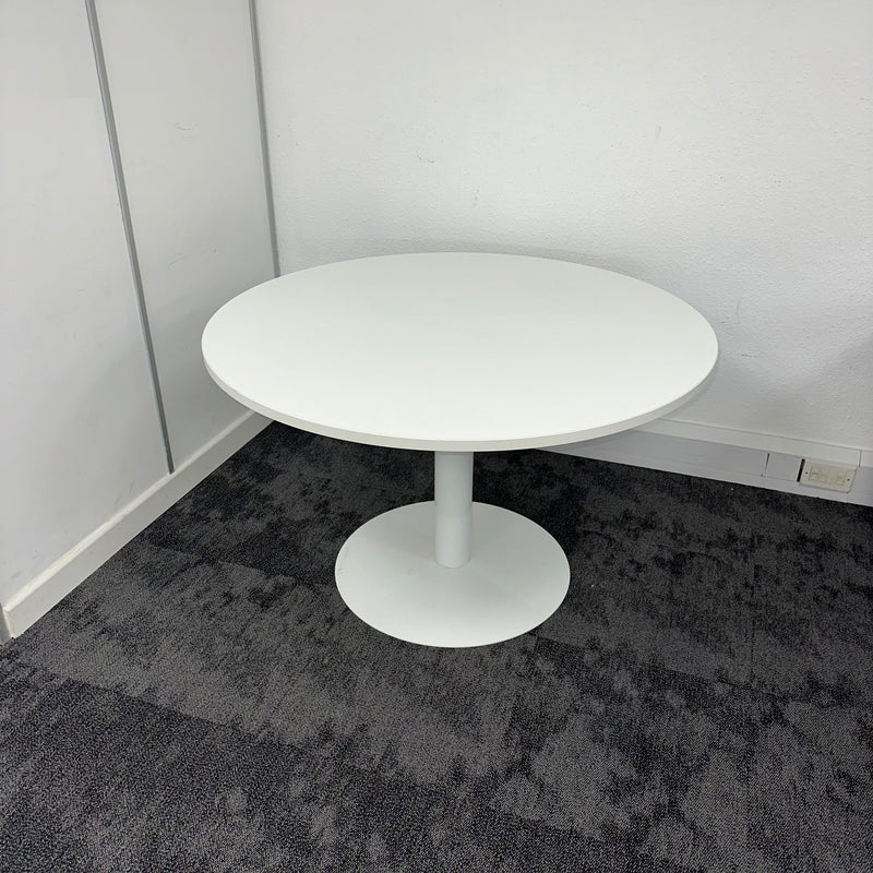 Used White Round Meeting Table