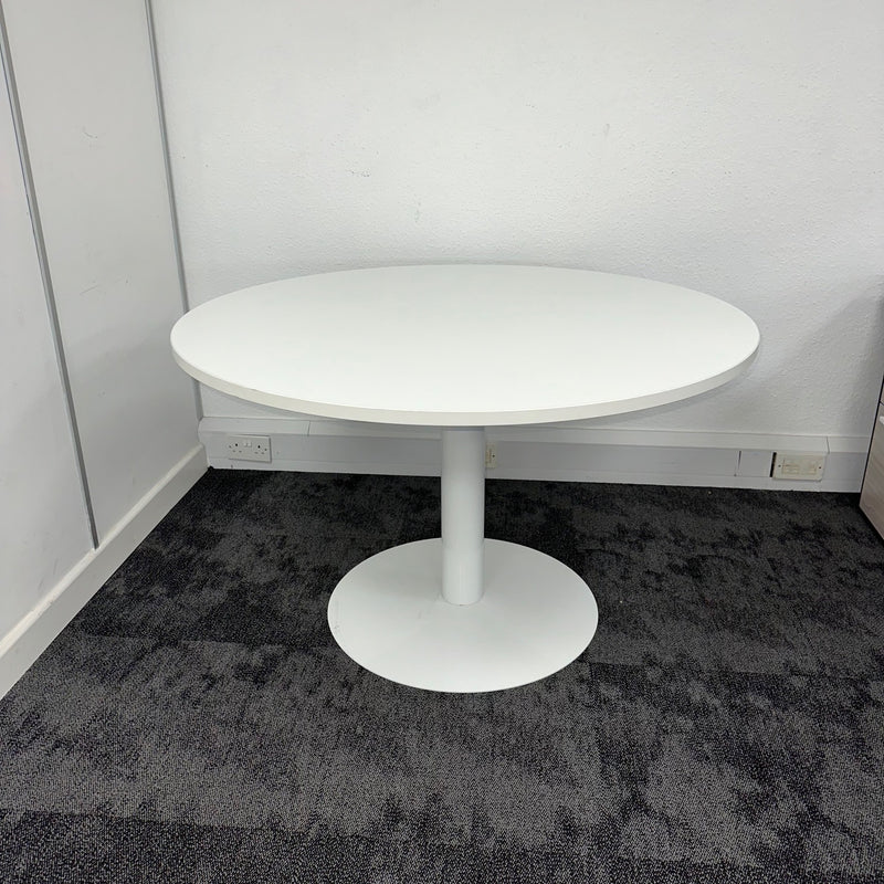 Used White Round Meeting Table