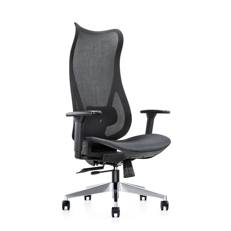 Mala-H-CH - Ultra High Back Task Chair with Adjustable Lumbar and Chrome Base