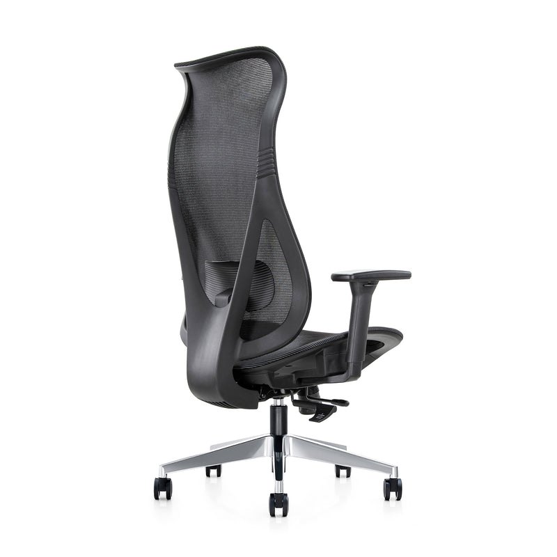 Mala-H-CH - Ultra High Back Task Chair with Adjustable Lumbar and Chrome Base