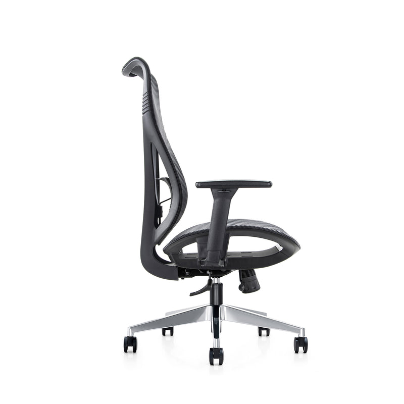 Mala-CH - High Back Task Chair with Adjustable Lumbar and Chrome Base