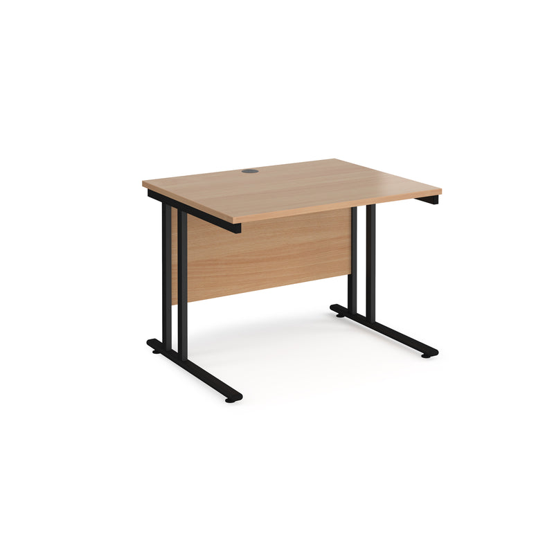 Maestro 25 straight desk 800mm deep - Beech