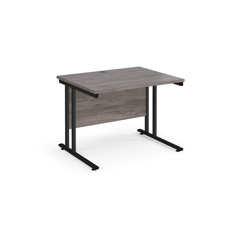 Maestro 25 straight desk 800mm deep - Grey Oak