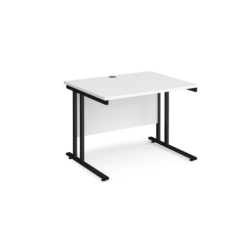 Maestro 25 straight desk 800mm deep - White