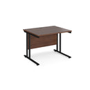 Maestro 25 straight desk 800mm deep - Walnut