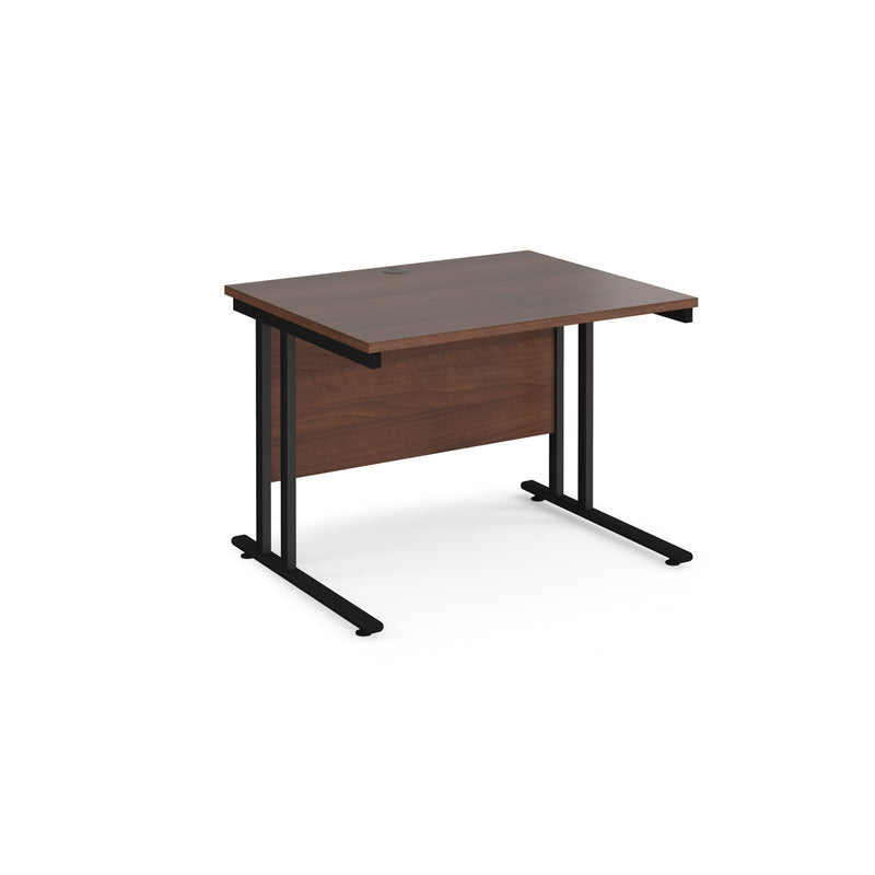 Maestro 25 straight desk 800mm deep - Walnut