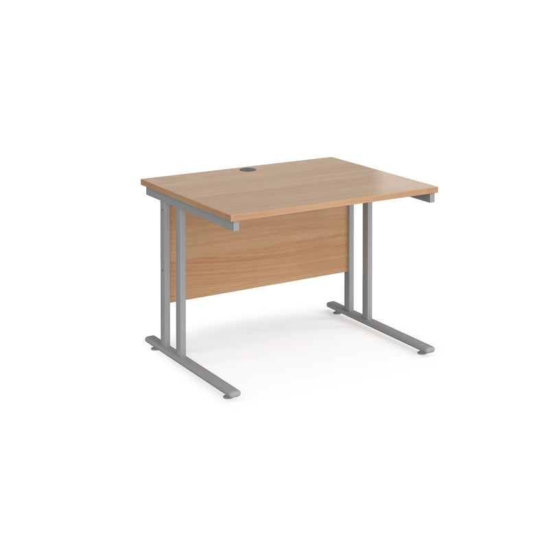 Maestro 25 straight desk 800mm deep - Beech