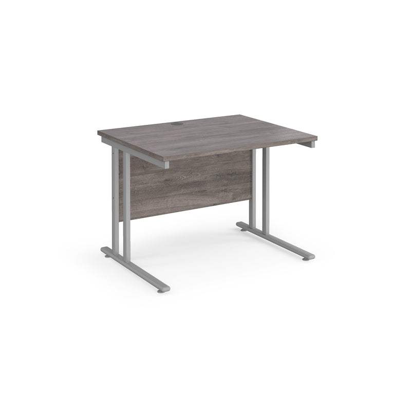 Maestro 25 straight desk 800mm deep - Grey Oak