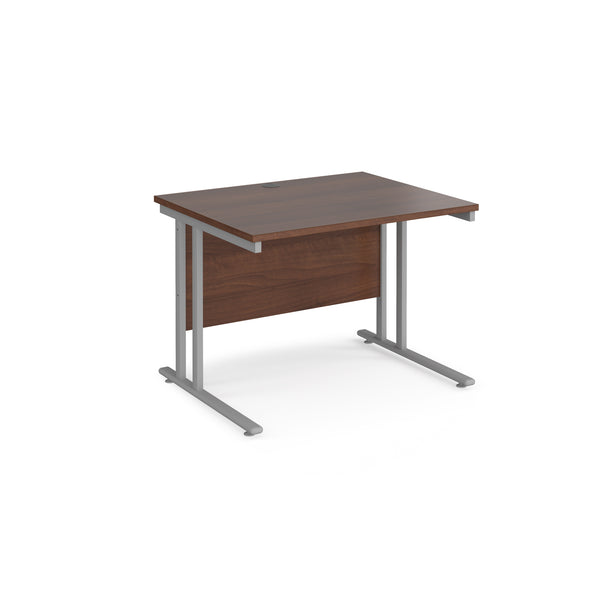 Maestro 25 straight desk 800mm deep - Walnut