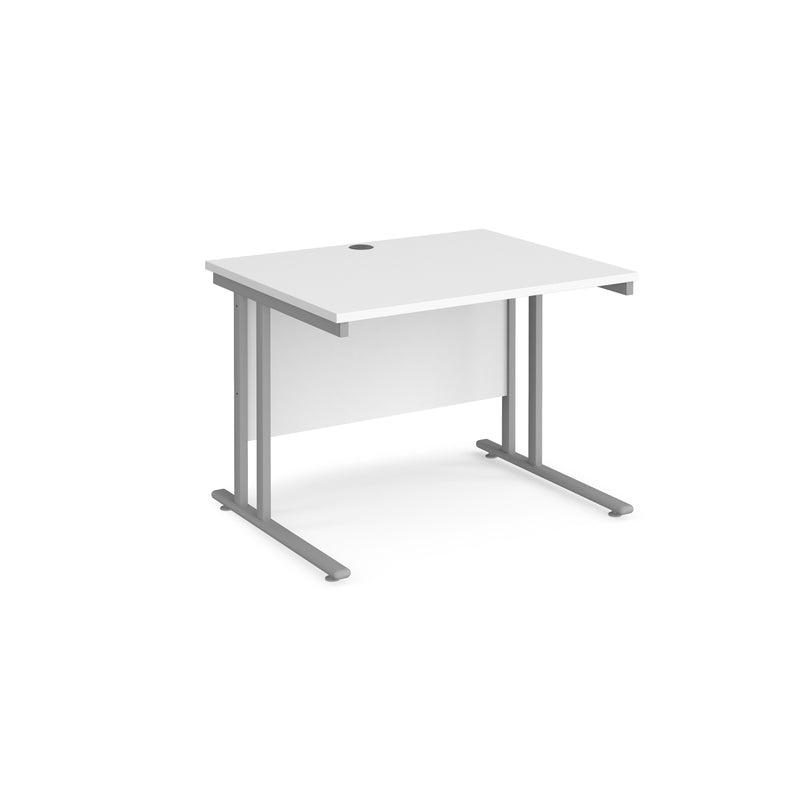 Maestro 25 straight desk 800mm deep - White