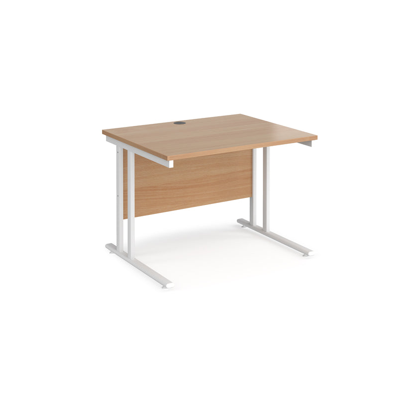 Maestro 25 straight desk 800mm deep - Beech