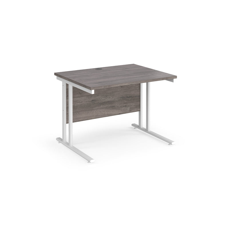 Maestro 25 straight desk 800mm deep - Grey Oak