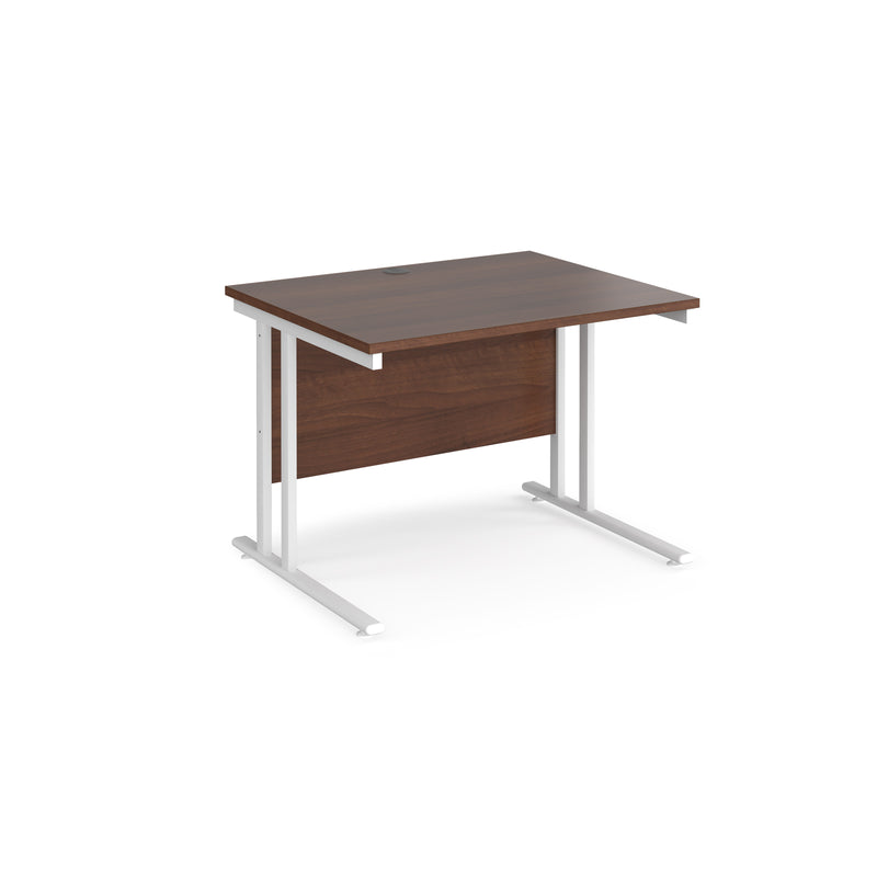 Maestro 25 straight desk 800mm deep - Walnut