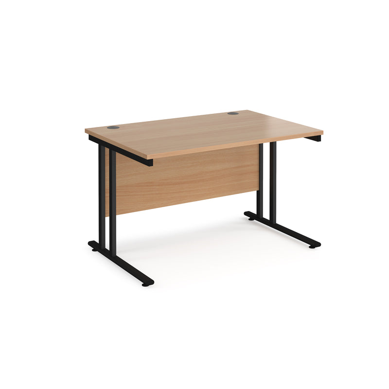 Maestro 25 straight desk 800mm deep - Beech