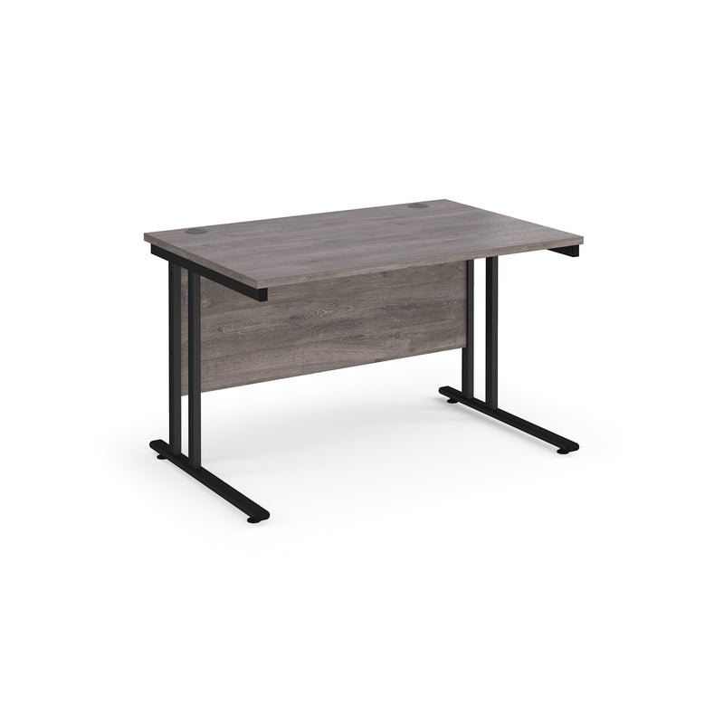 Maestro 25 straight desk 800mm deep - Grey Oak