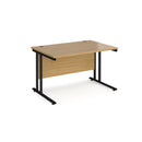 Maestro 25 straight desk 800mm deep - Oak