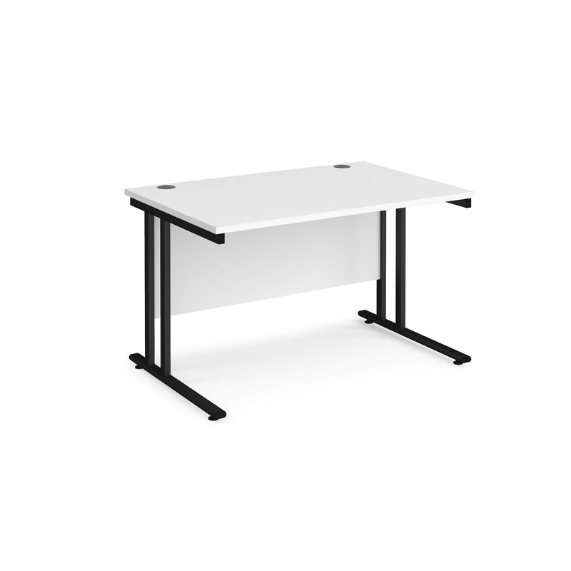 Maestro 25 straight desk 800mm deep - White