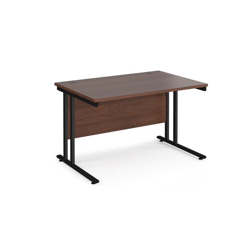 Maestro 25 straight desk 800mm deep - Walnut