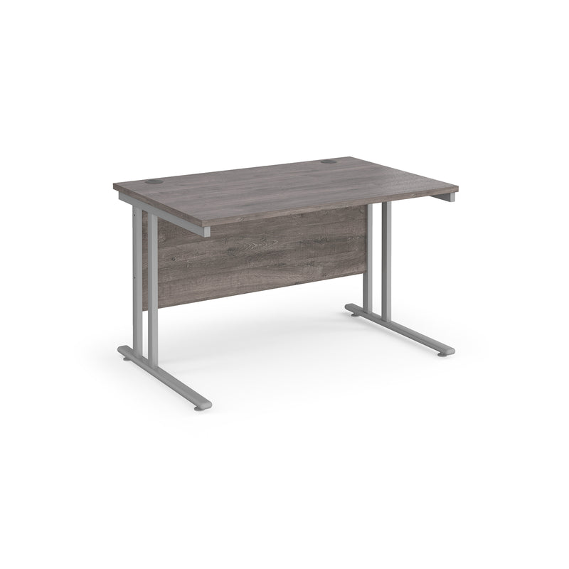 Maestro 25 straight desk 800mm deep - Grey Oak