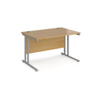 Maestro 25 straight desk 800mm deep - Oak