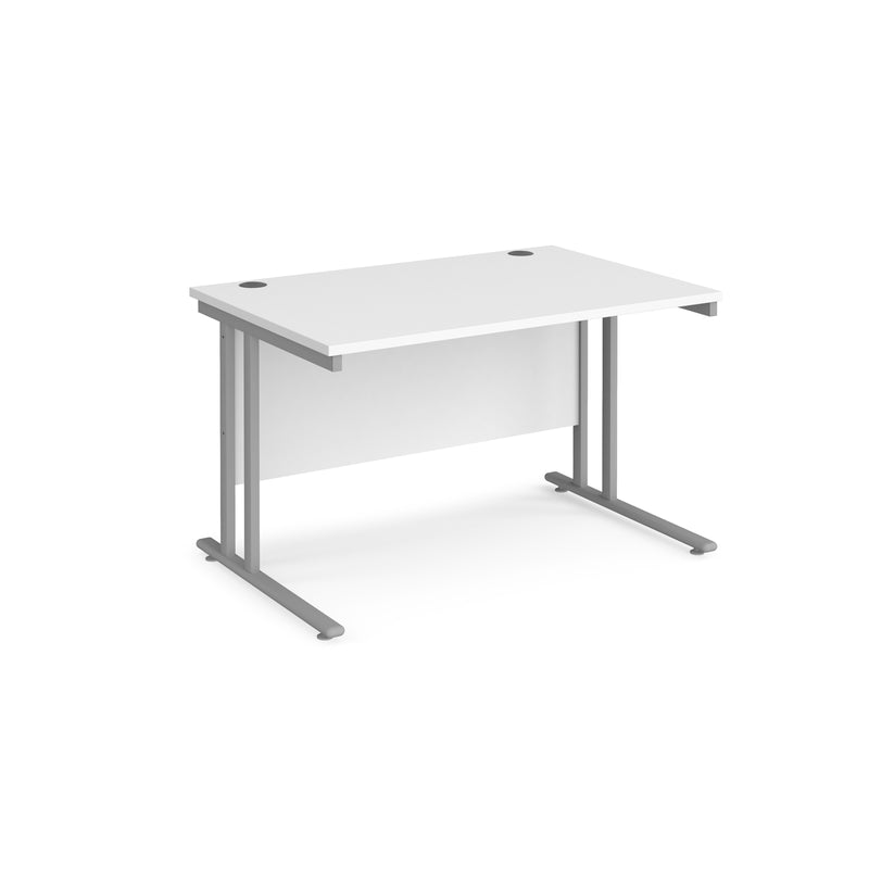 Maestro 25 straight desk 800mm deep - White