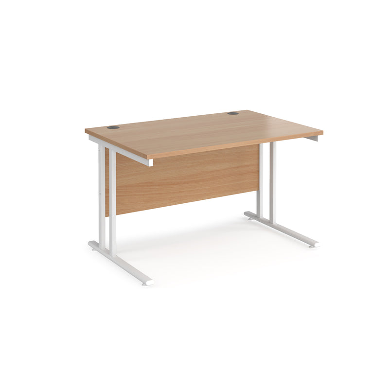 Maestro 25 straight desk 800mm deep - Beech