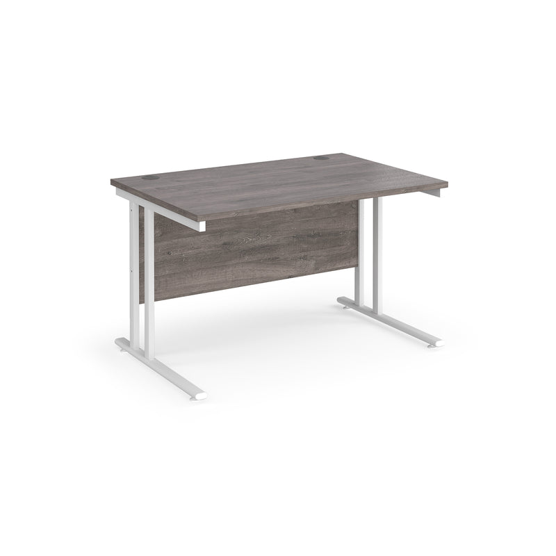 Maestro 25 straight desk 800mm deep - Grey Oak