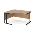 Maestro 25 left hand ergonomic desk - Beech