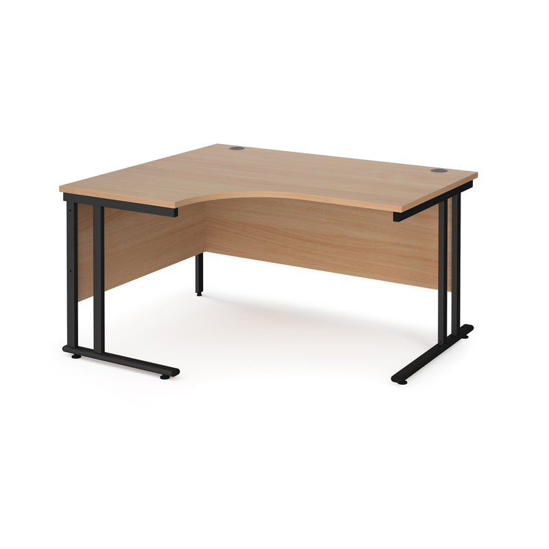 Maestro 25 left hand ergonomic desk - Beech