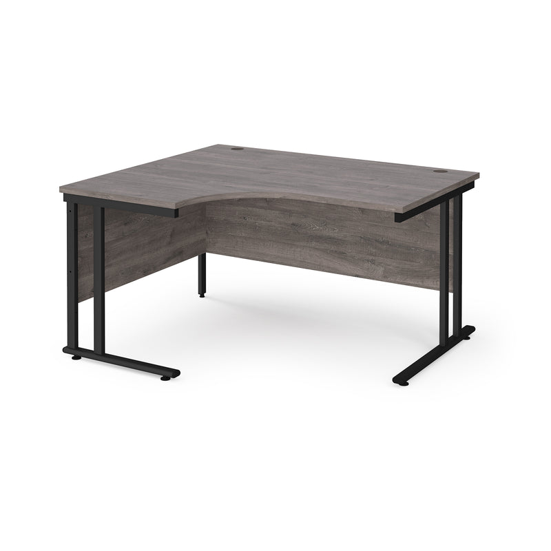 Maestro 25 left hand ergonomic desk - Grey Oak