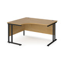 Maestro 25 left hand ergonomic desk - Oak