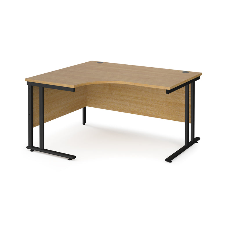 Maestro 25 left hand ergonomic desk - Oak