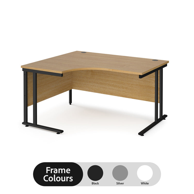 Maestro 25 left hand ergonomic desk - Oak