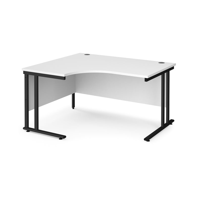 Maestro 25 left hand ergonomic desk - White