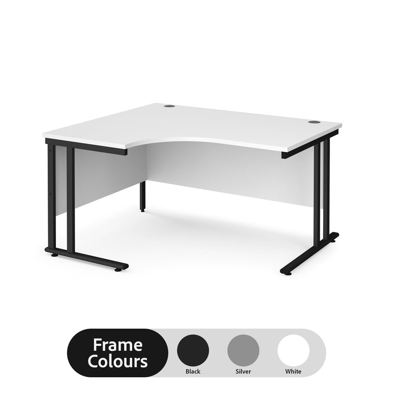 Maestro 25 left hand ergonomic desk - White