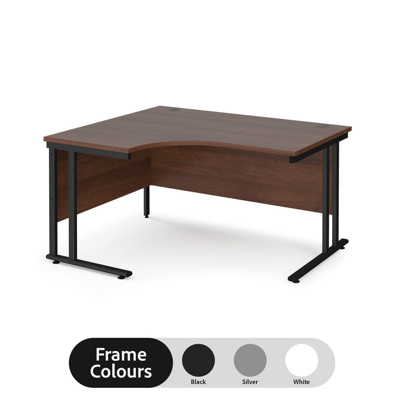 Maestro 25 left hand ergonomic desk - Walnut