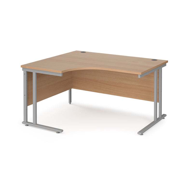 Maestro 25 left hand ergonomic desk - Beech