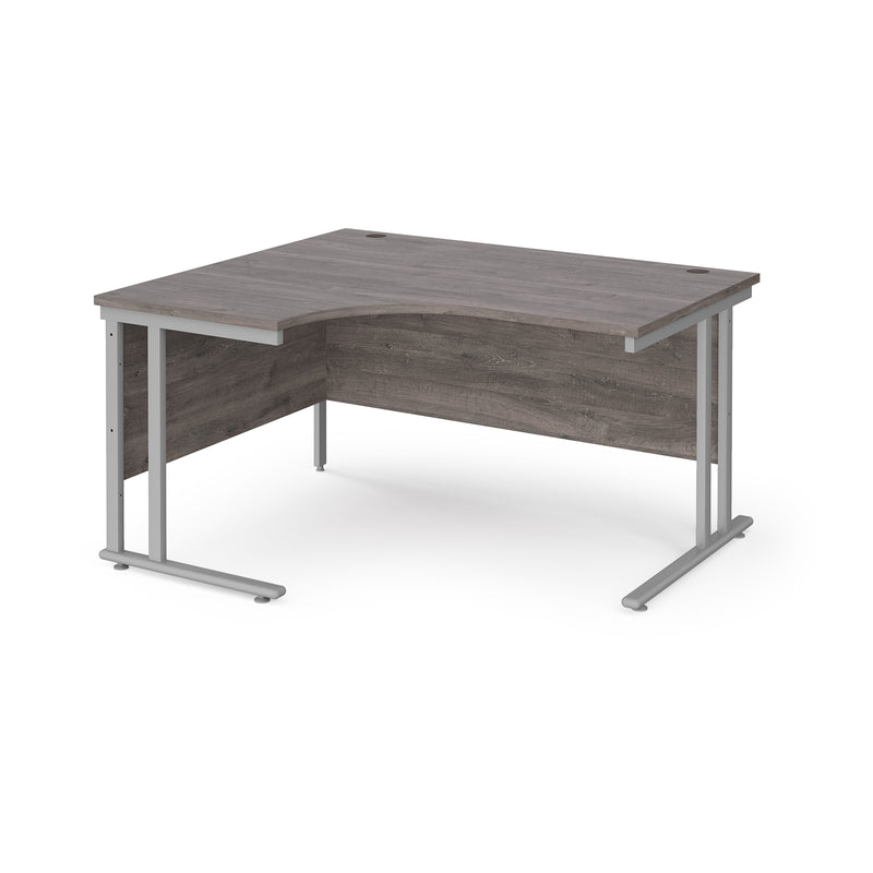 Maestro 25 left hand ergonomic desk - Grey Oak