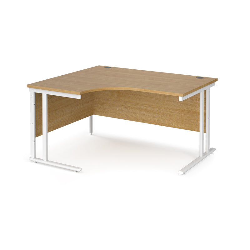 Maestro 25 left hand ergonomic desk - Oak