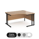 Maestro 25 right hand ergonomic desk - Beech