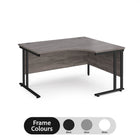 Maestro 25 right hand ergonomic desk - Grey Oak