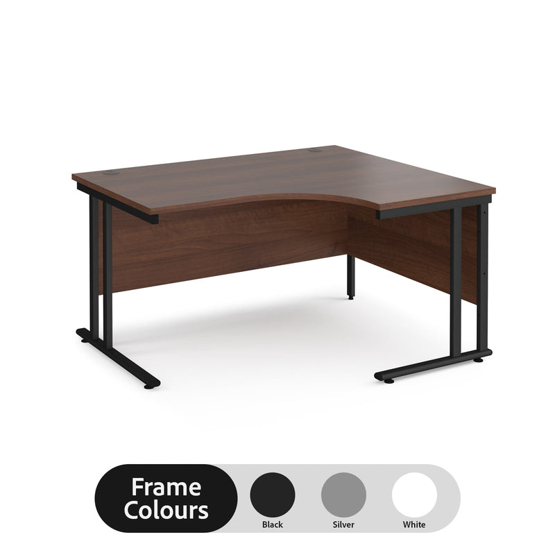 Maestro 25 right hand ergonomic desk - Walnut