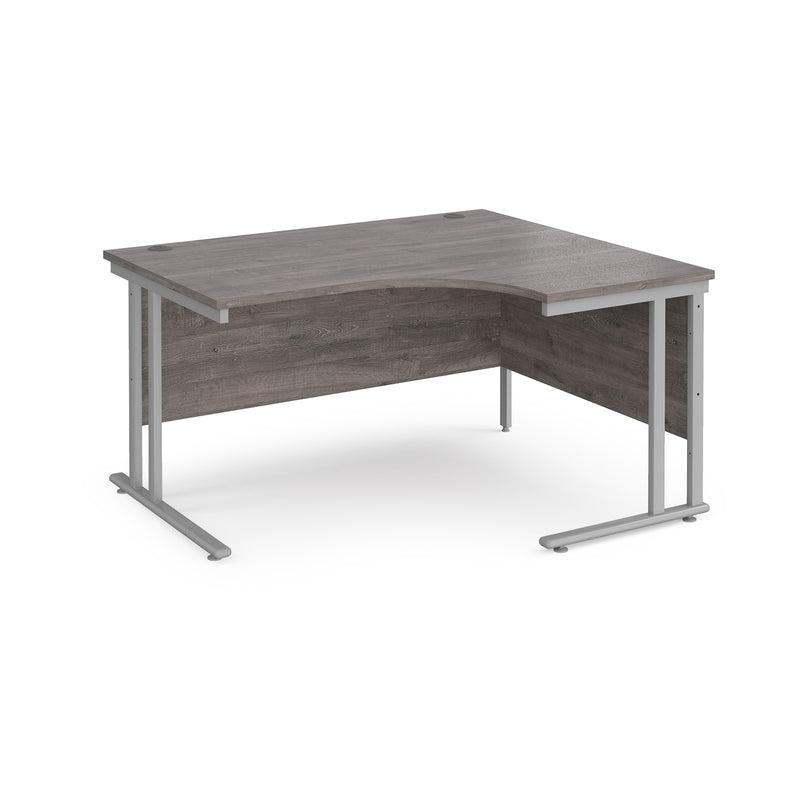 Maestro 25 right hand ergonomic desk - Grey Oak