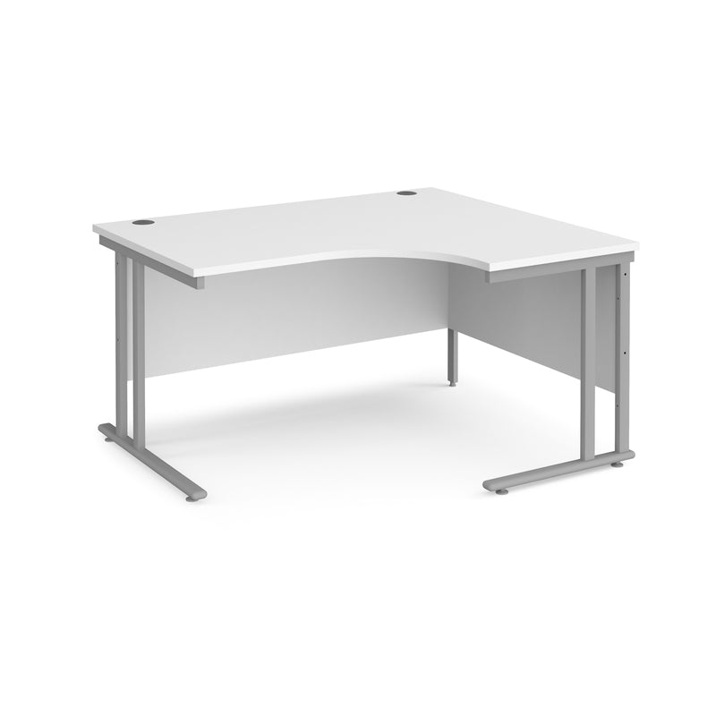 Maestro 25 right hand ergonomic desk - White