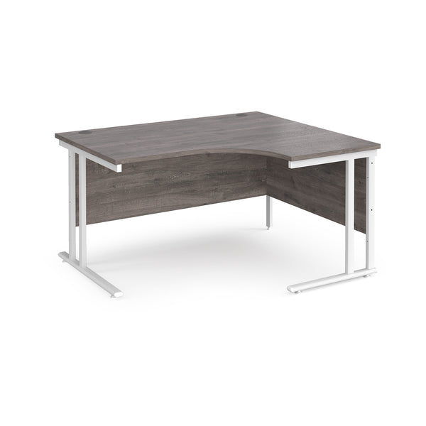Maestro 25 right hand ergonomic desk - Grey Oak