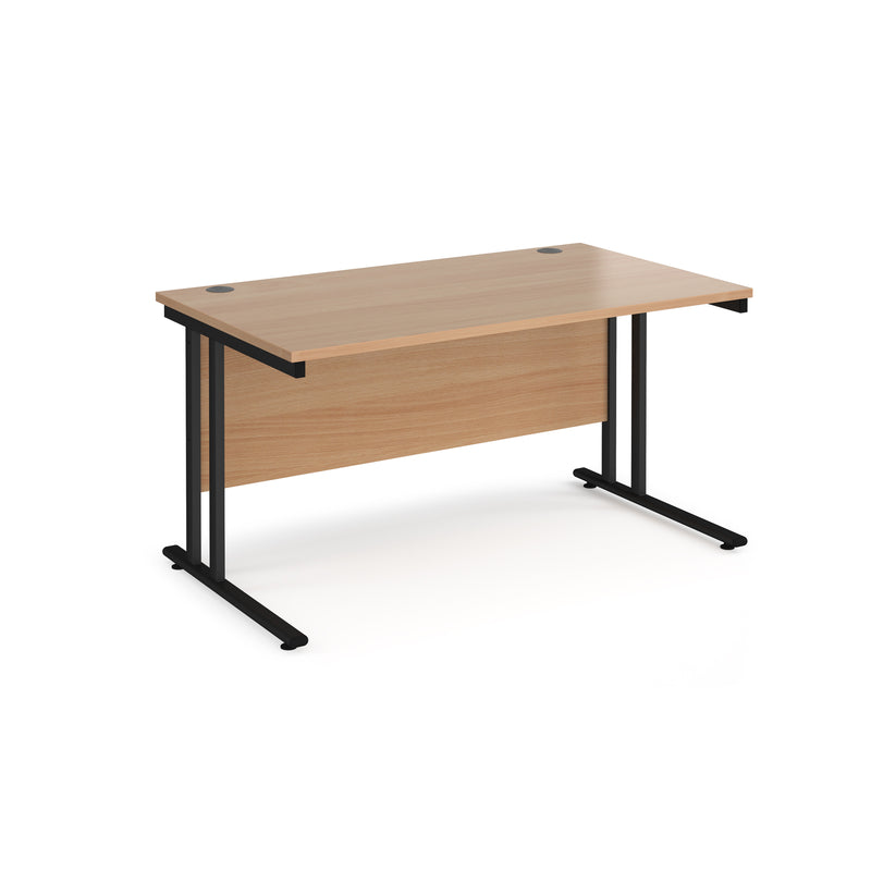 Maestro 25 straight desk 800mm deep - Beech