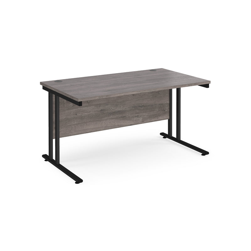 Maestro 25 straight desk 800mm deep - Grey Oak